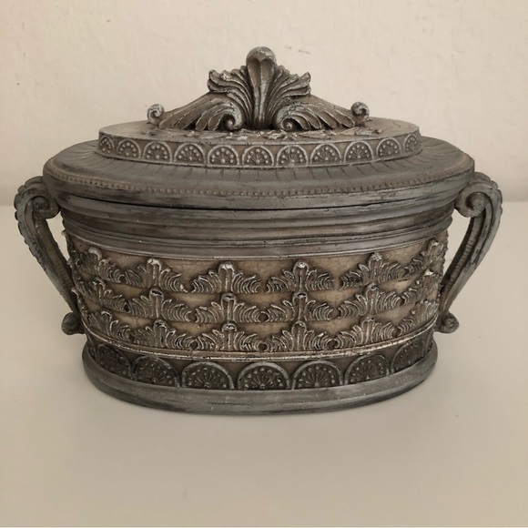 Silver Ornate Box with Lid - Picture 2 of 6